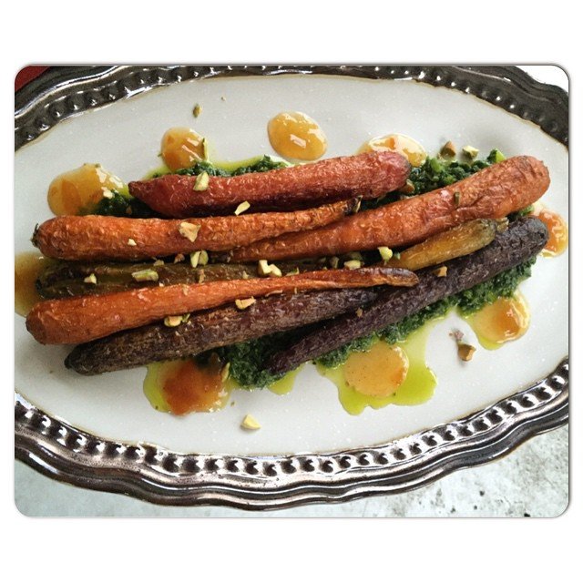 Roasted Rainbow Carrots with Chimichurri – Whitney Miller