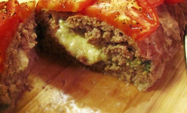 Mozzarella Stuffed Meatloaf with Roasted Tomatoes – Whitney Miller